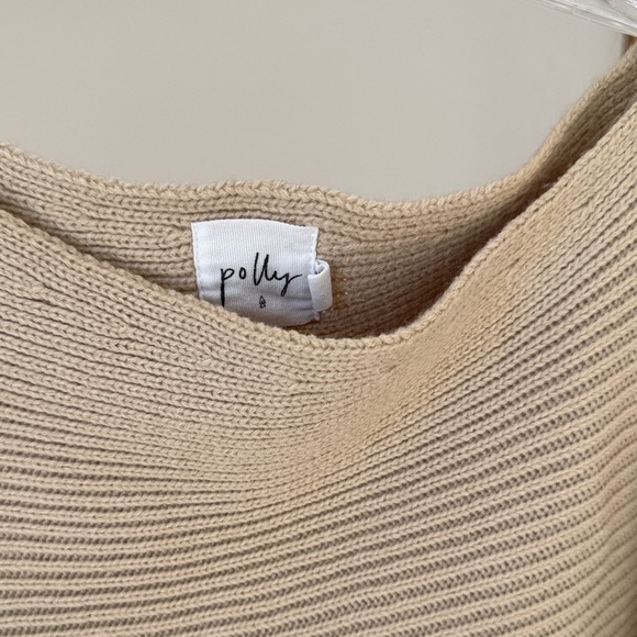 Princess Polly Off-the-Shoulder Beige Sweater - Picture 4 of 5